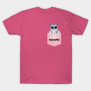 Kitten pocket shirt clearance